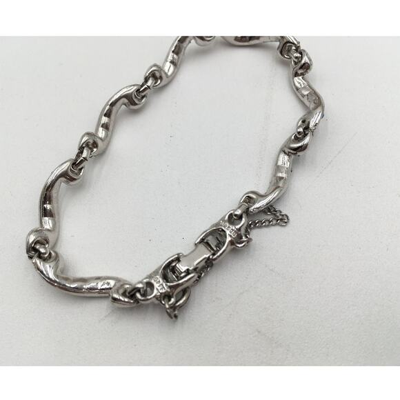 Vintage BOGOFF Silver Tone Crystal Necklace Bracelet Earring Set in Original Box - Picture 7 of 10